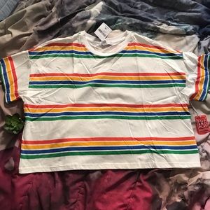 NWT F21+ pop and play cropped tee